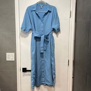 Cos belted linen shirt dress